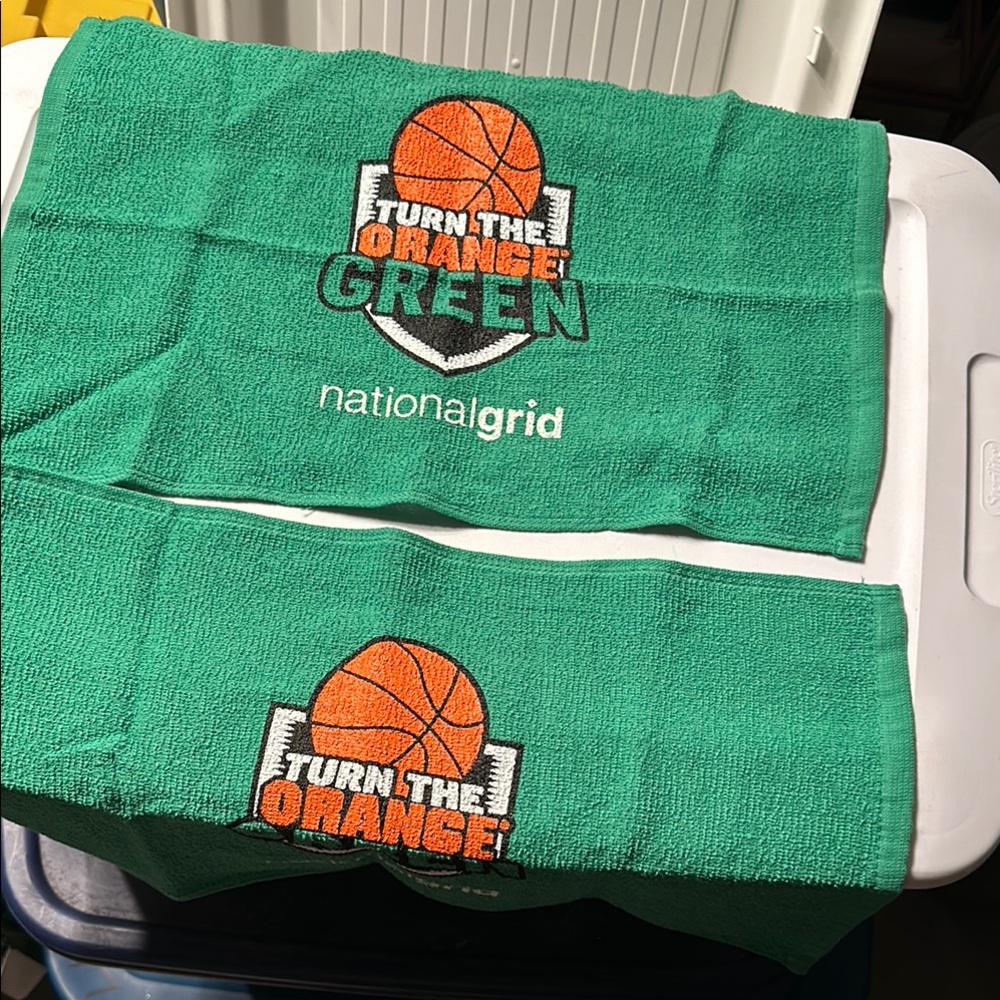 Two Green Hand Towels